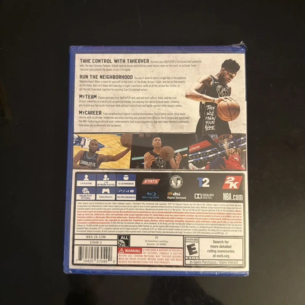 NBA 2K19 2K Games Basketball Sony Playstation 4 PS4 Brand New Sealed!